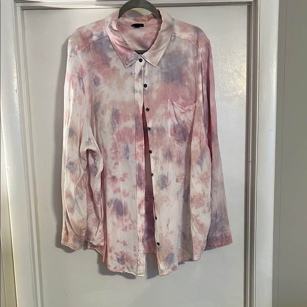 Women's Tie-Dye Button-Up Shirt